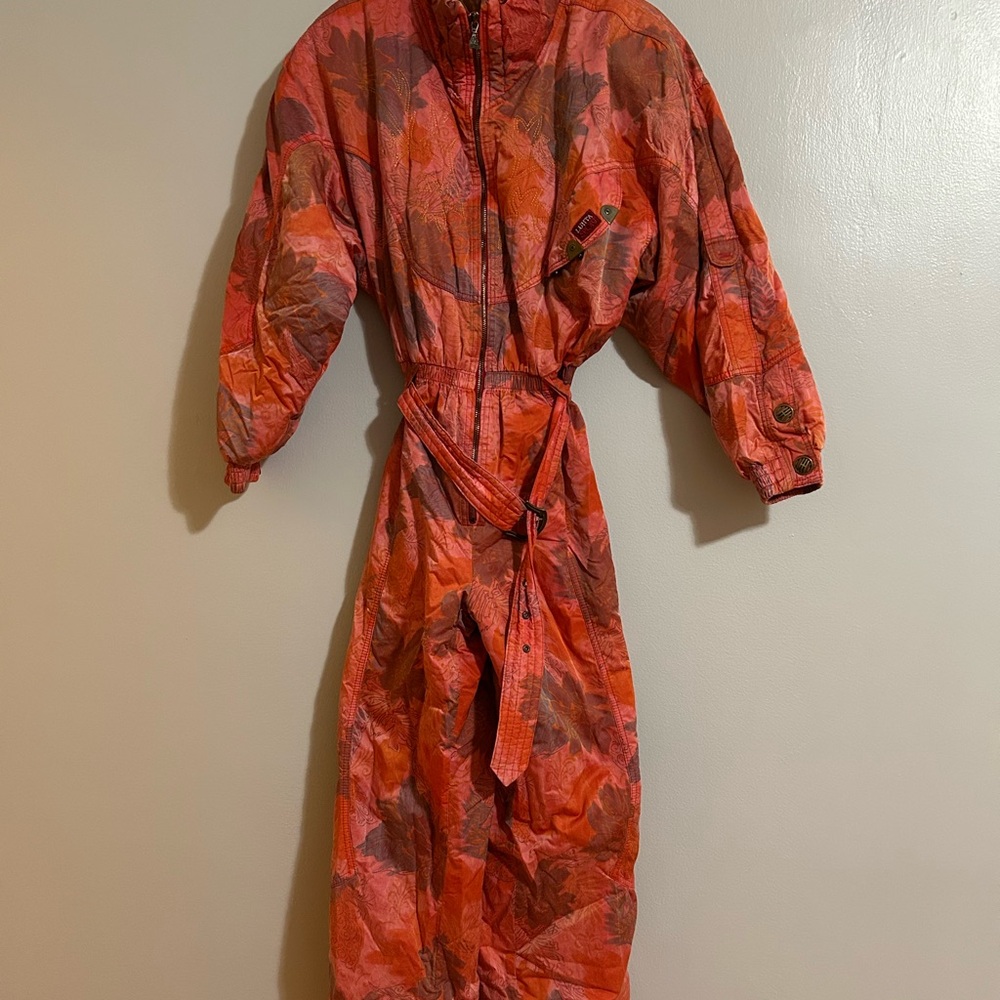 Vintage Orange Ski Suit